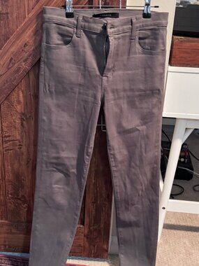 J Brand Gray Taupe Skinny Jeans Size 27 Like New